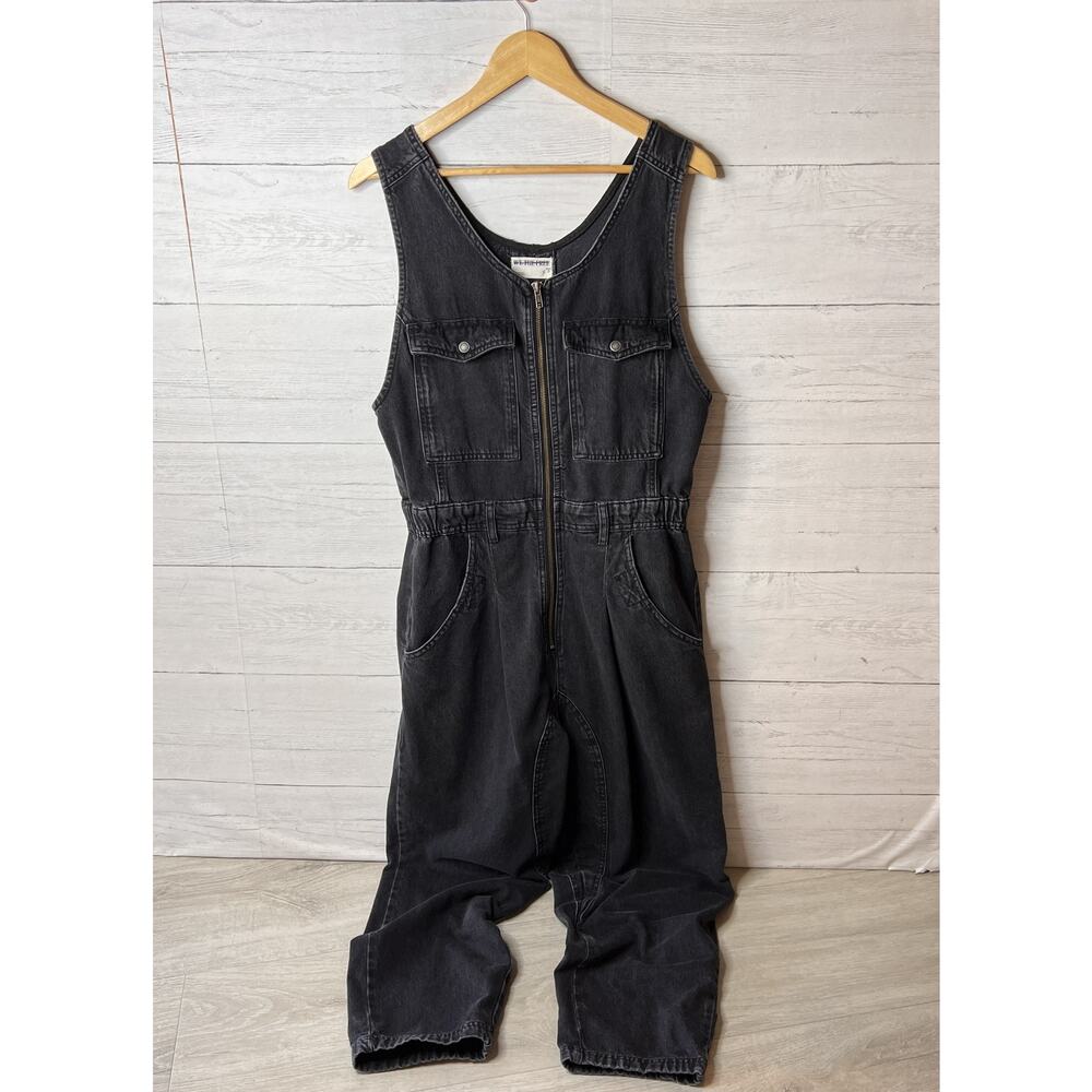 We the Free Jumpsuit Womens Size Small Washed Black Cloud Nine Denim 100% Cotton - Picture 3 of 16